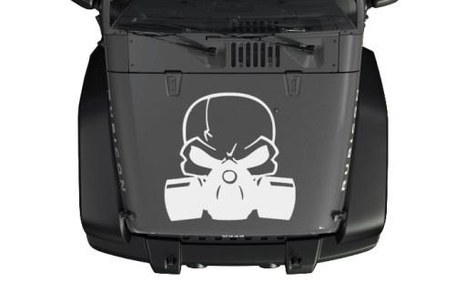 Наклейка на капот Jeep PUNISHER 43X43CM белая