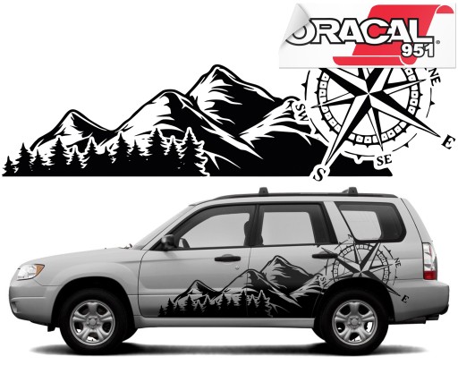 АВТО НАКЛЕЙКА ЛЕСНЫЕ ДЕРЕВЬЯ БЕЗДОРОЖЬЕ 80Х200 951