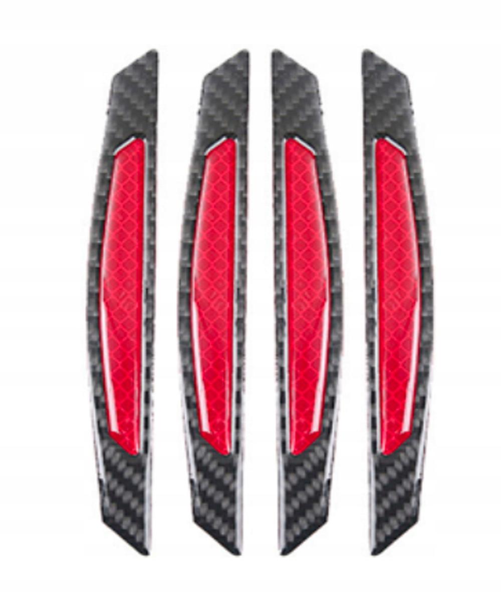 4шт углерода светоотражающие наклейки отбойники. гелевые