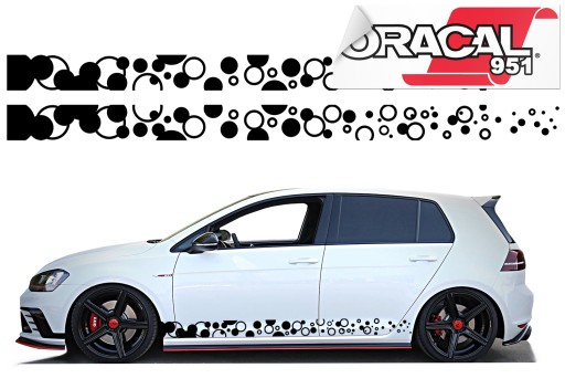 Наклейка на боковое колесо автомобиля 220X14CM 951