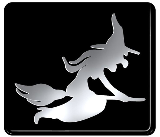 НАЛІЙКА ТАТУЮВАННЯ АВТО БЕЙДЖ ВІДЬМА НІКЕЛЕВА СМОЛА 3D 8,3x7,3 см