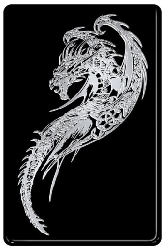НАЛІЙКА ТАТУЮВАННЯ АВТОМОБІЛЬНИЙ БЕЙДЖ ДРАКОН НІКЕЛЕВА СМОЛА 3D 7,9 x 12 см
