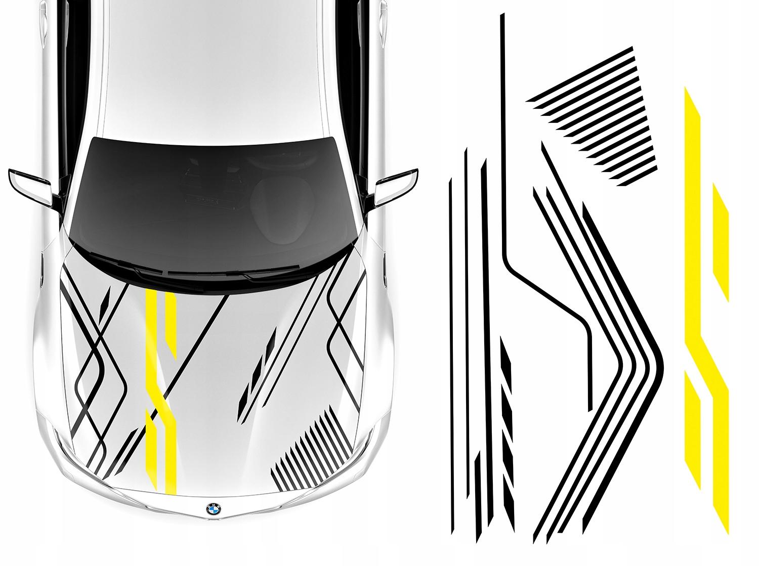 Маска наклейка тема полосы линии 96 см x 183 см