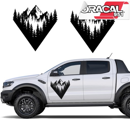 АВТО НАКЛЕЙКИ ЛЕСНЫЕ ДЕРЕВЬЯ 2шт 96Х94см