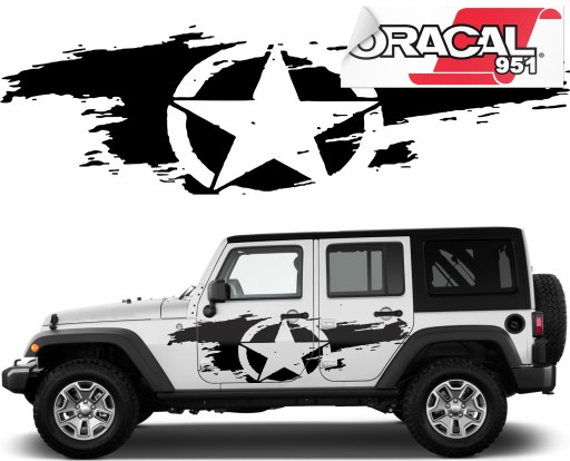 Автомобільна наклейка Jeep Star 160x50