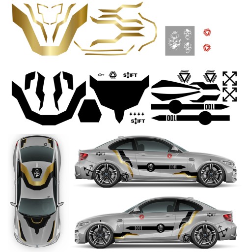 АВТОМОБИЛЬНАЯ НАКЛЕЙКА АВТОМОБИЛЬНЫЙ МОТИВ 221x405см