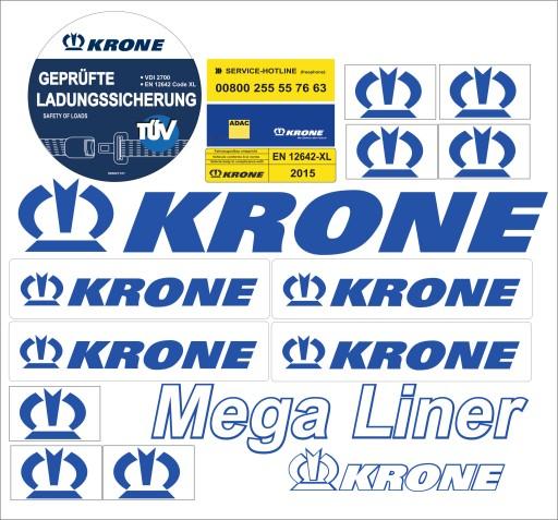 НАКЛЕЙКИ KRONE ДЛЯ ПОЛУПРИЦЕПА MEGA LINER
