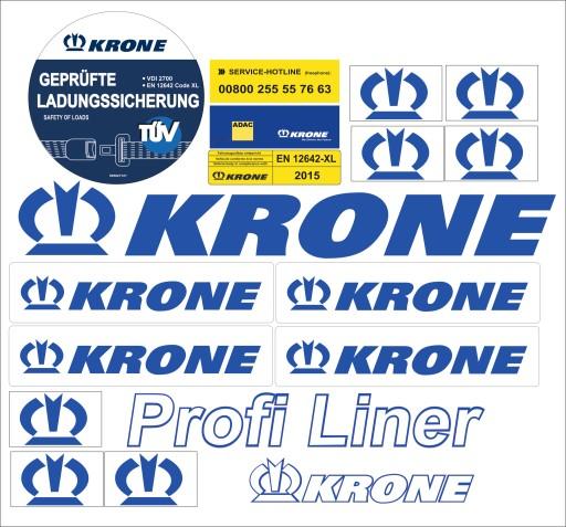 НАКЛЕЙКИ KRONE ДЛЯ НАПІВПРИЧЕПА PROFI LINER