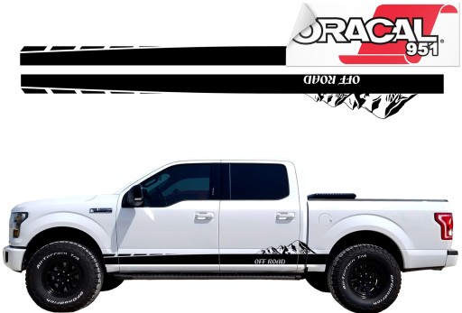 Наклейки на сторону автомобіля зверху OFF ROAD 220X23CM