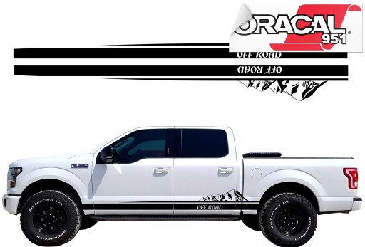 Наклейки на сторону автомобиля сверху OFF ROAD 220X23CM