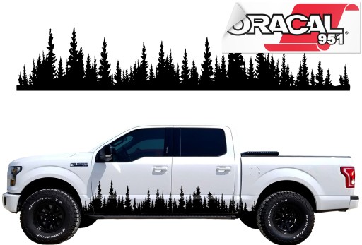 Наклейки на сторону автомобиля лес деревья 250x50cm 951