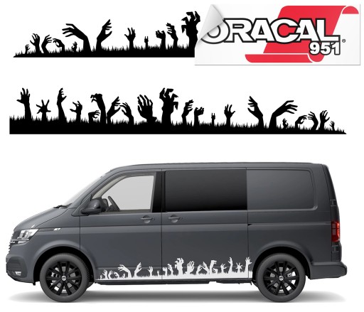 Наклейки на сторону автомобіля ремінь зомбі руки 200x27cm