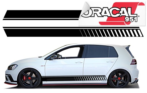 Наклейки на сторону автомобіля смуги 220 см x 18,5 см 951
