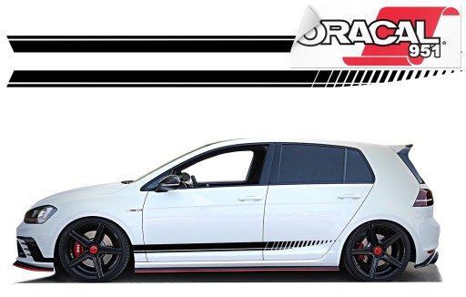 Наклейки для автомобіля бічні смуги 230x10cm фольга 951