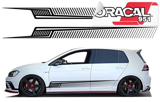 Наклейки на сторону автомобиля полосы 250 см х 21,3 см 951