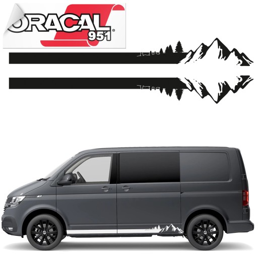 Автомобільні бічні наклейки гірський хребет 15x250 951