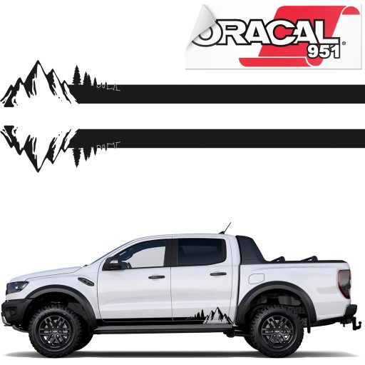 Автомобільні бічні наклейки гірський хребет 22x250 951