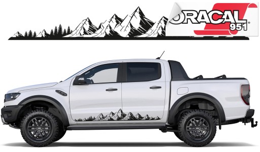 Наклейки на сторону автомобіля гірський хребет 28x200 см