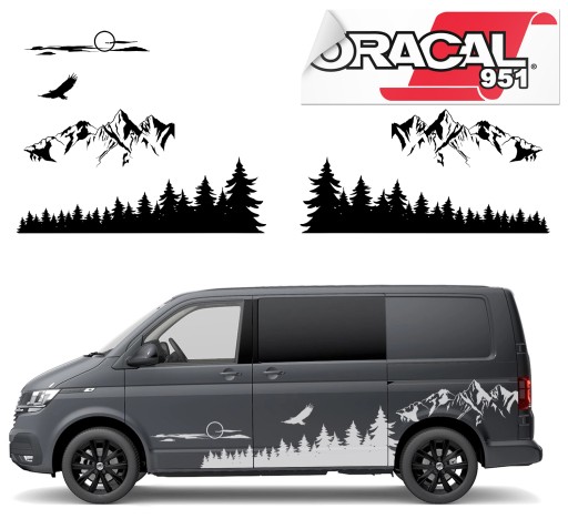 Наклейки для автомобиля Camper набор лес + ТОП 1шт.