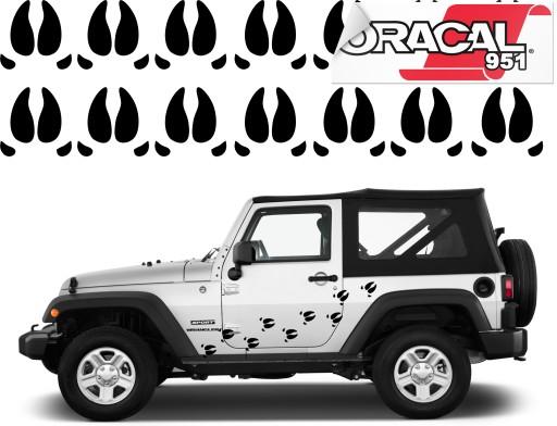 Автомобільні наклейки сліди кабана 30шт 10x10cm 951