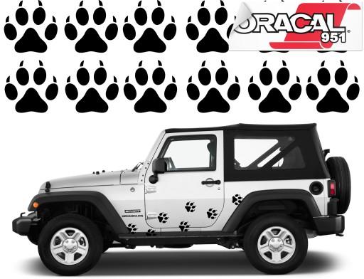 Автомобільні наклейки сліди вовка 30шт 10x10cm 951