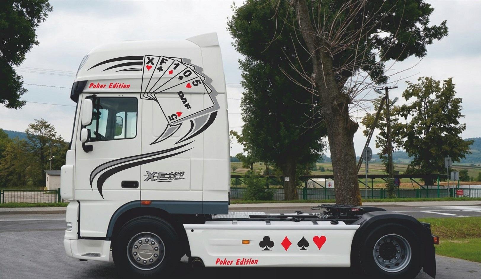 НАКЛЕЙКА DAF XF 105 106 POKER EDITION