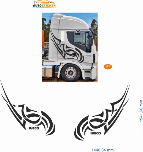 НАЛІЙКИ НАКЛЕЙКИ ШПОН TIR IVECO TRUCK MODEL 09