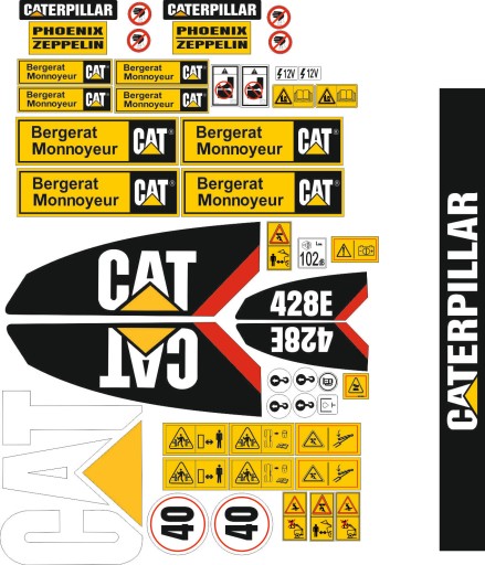 Caterpillar / Cat 428E наклейки