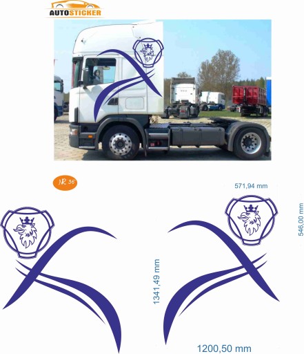 НАКЛЕЙКИ SCANIA НАКЛЕЙКА НА КАБИНУ ГРУЗОВИКА МОДЕЛЬ 35