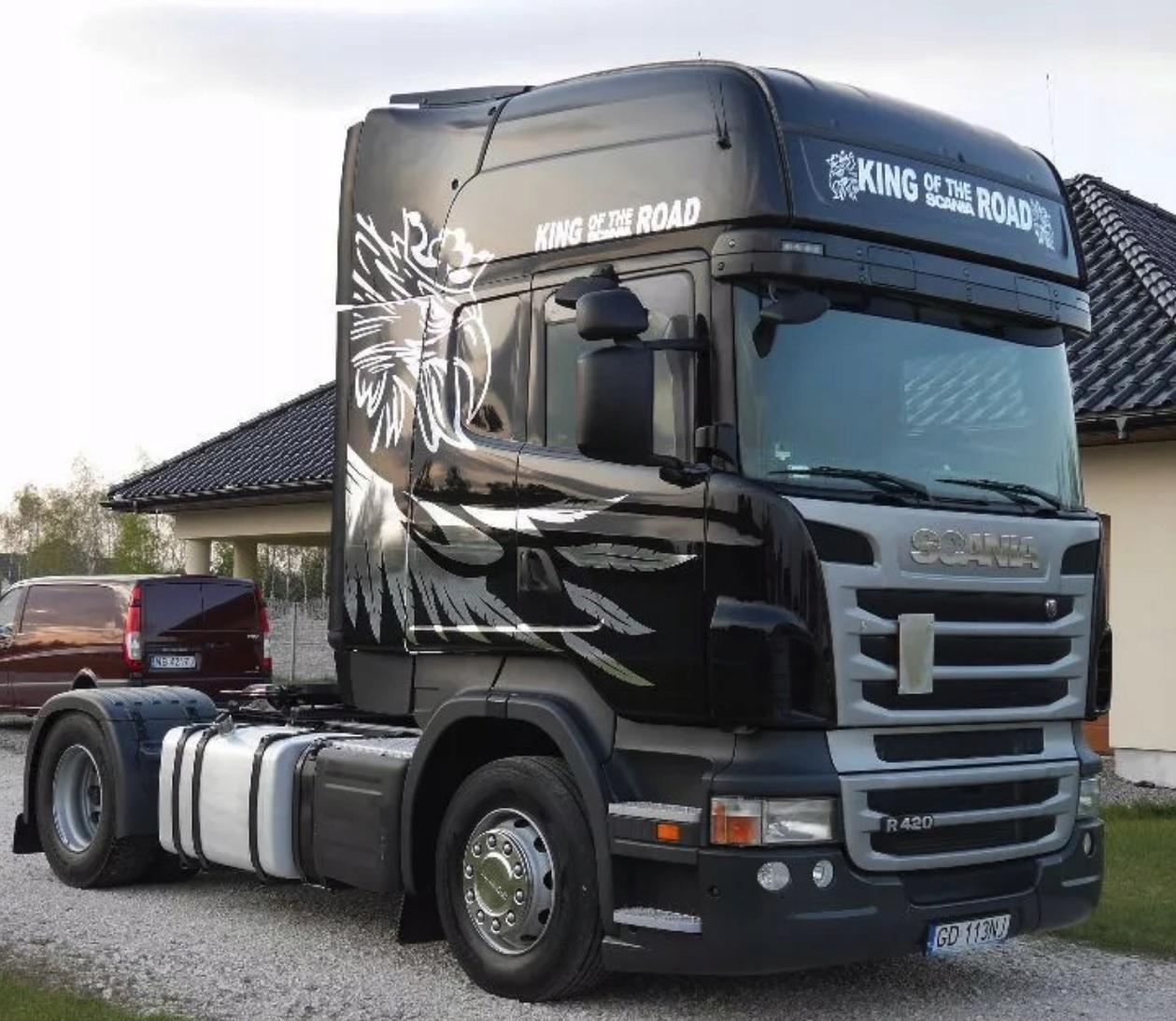 НАКЛЕЙКИ НАКЛЕЙКА SCANIA R TOPLINE ШАБЛОН 7 ХРОМ