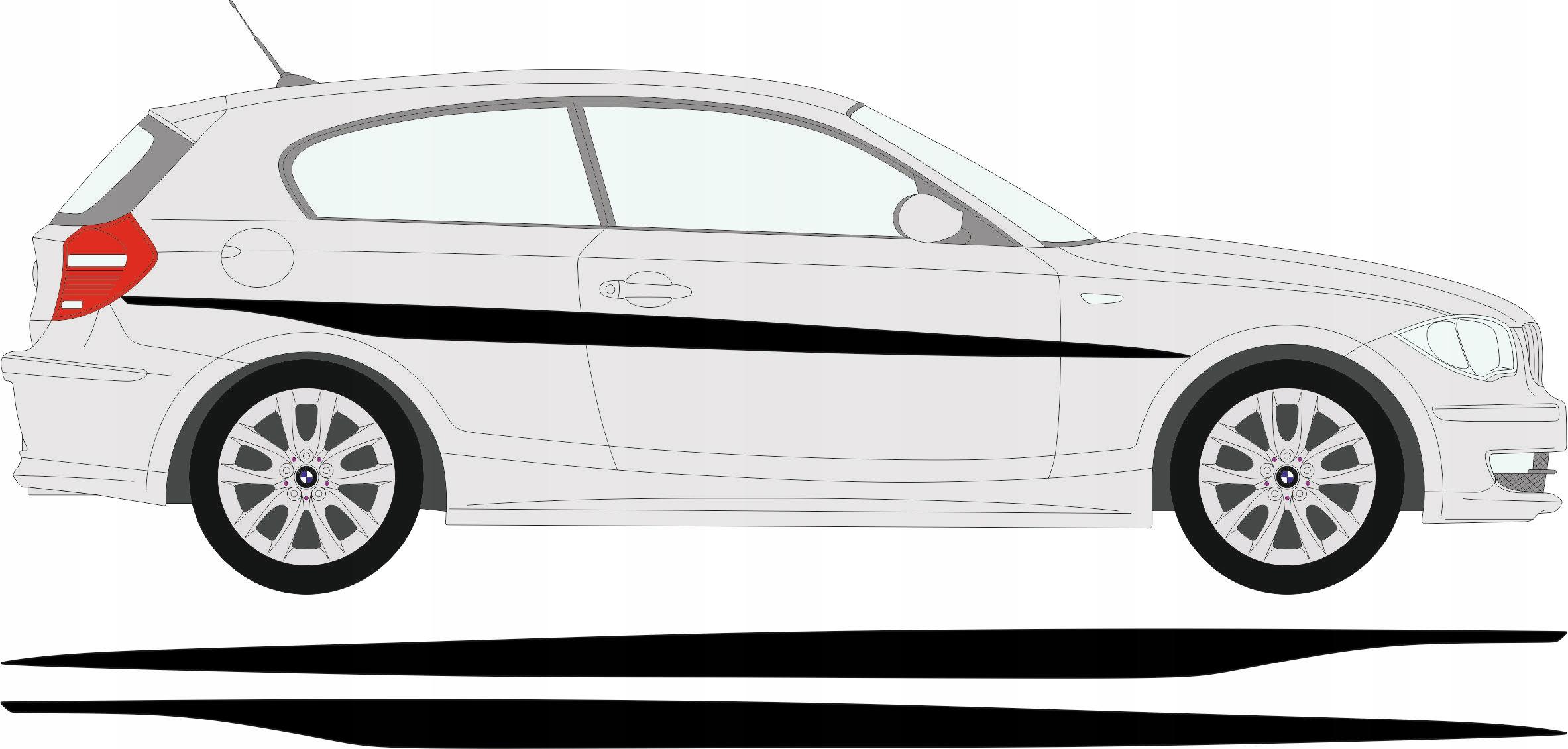 Ремень наклейки BMW 1 серии E87 2007-11 сторона