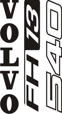 Наклейки-VOLVO FH вертикальные, полный комплект + бесплатно