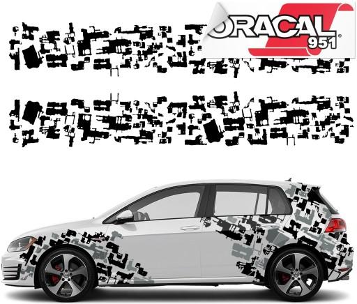 Авто абстрактный камуфляж камуфляж наклейки 44X540CM 951