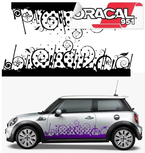 Наклейки для авто міні бічні смуги 190 см x 56 2шт