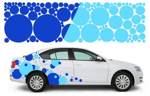 Наклейки для авто CAMO колеса ролики 2 цвета 190 шт