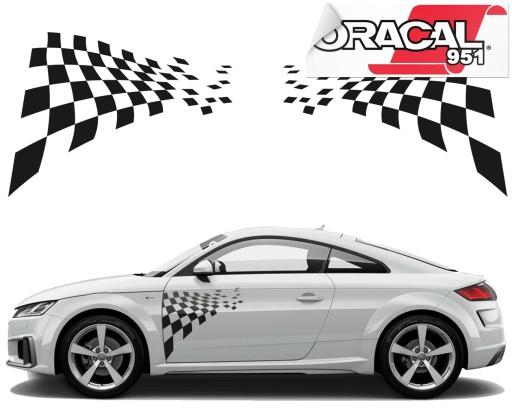 Наклейки для авто прапор шахова дошка 44x65cm 951