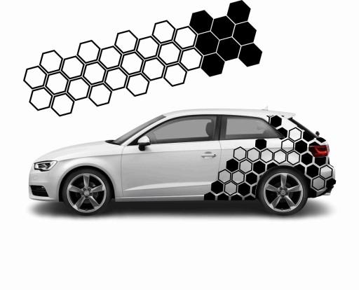 Наклейки для авто шестиугольник 60PCS 16CM тюнинг