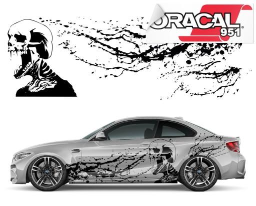 Наклейки для авто тема череп большой 92X538CM 951
