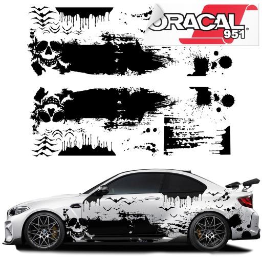 Авто наклейки череп мотив пятна 94x535cm 951