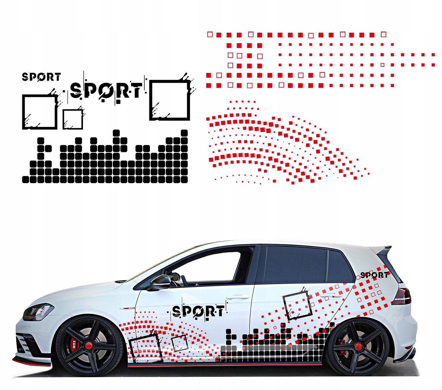 Наклейки для авто тема великий спорт квадрати 94x6. 7m