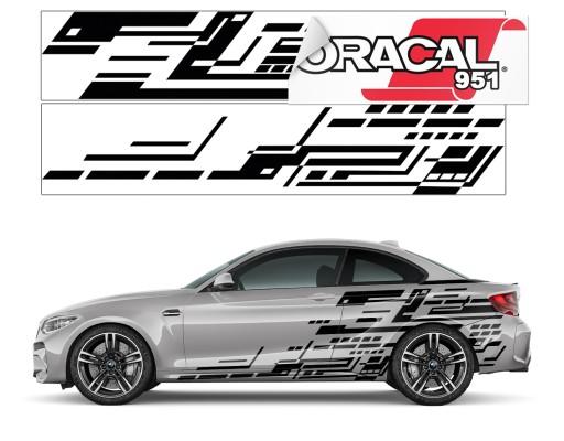 Наклейки для авто графічна тема 4 листа кольору