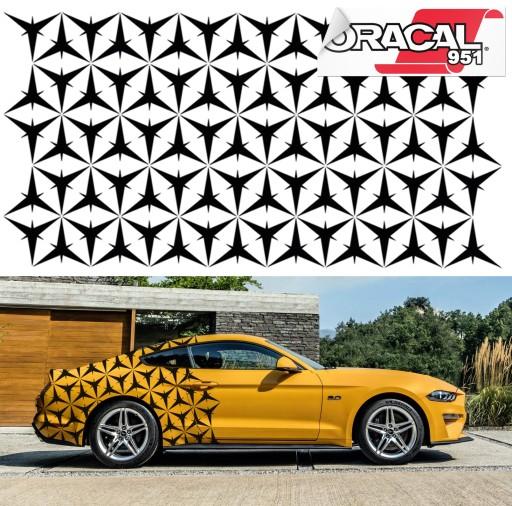 Наклейки для авто тема зірки сітка 80 шт. 10 см