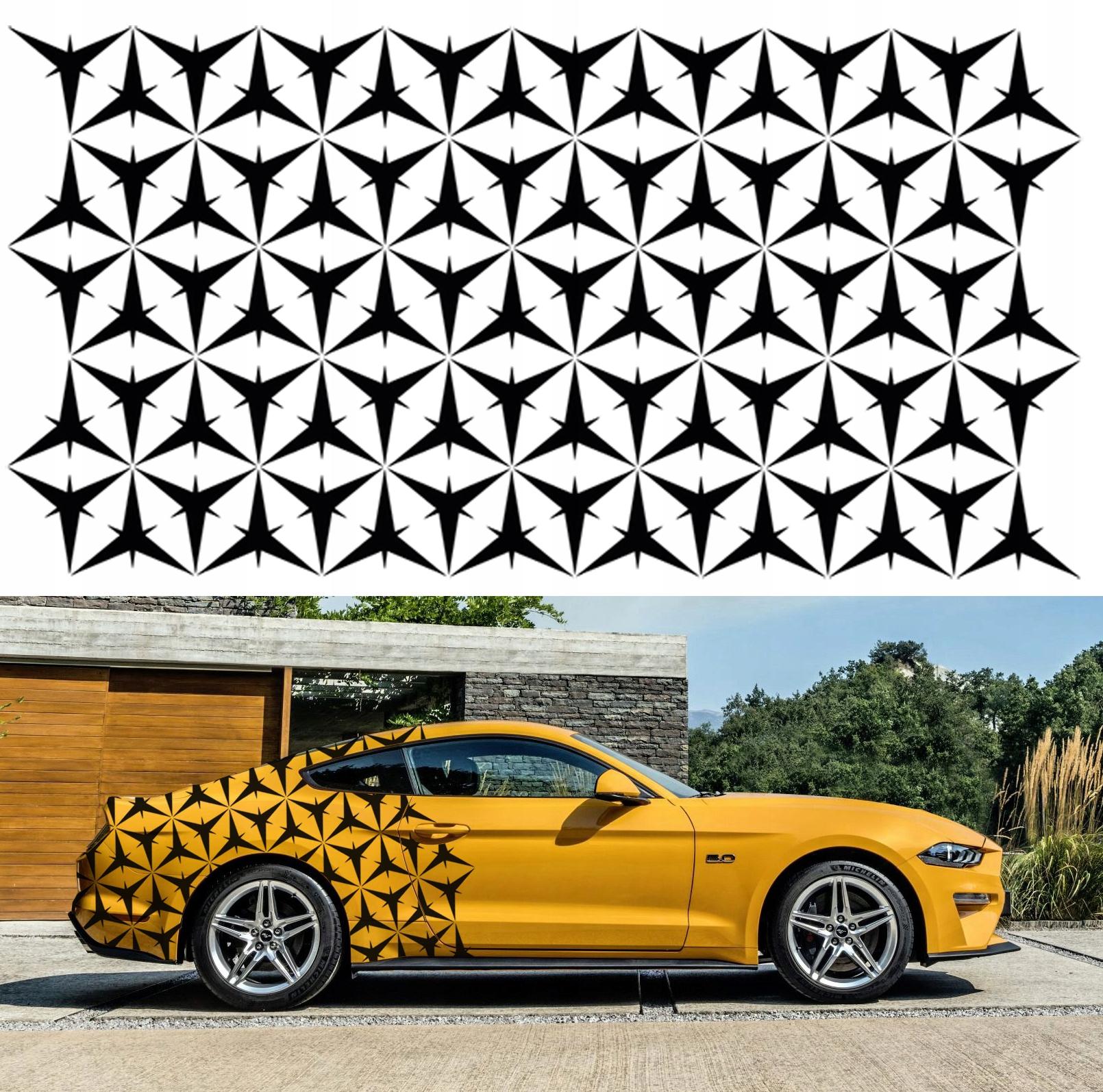 Наклейки для авто тема звезды сетка 80 шт. 15см