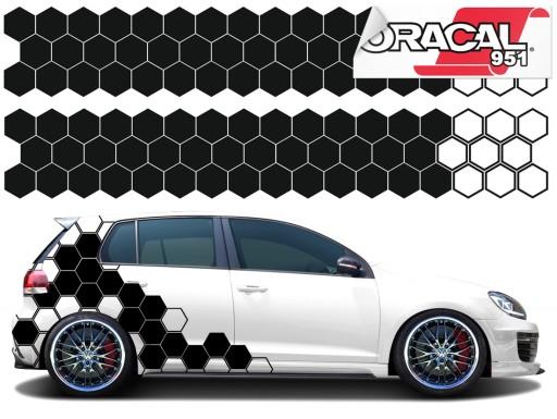 Наклейки для авто тема HEXAGEN 100 шт 15 см 951