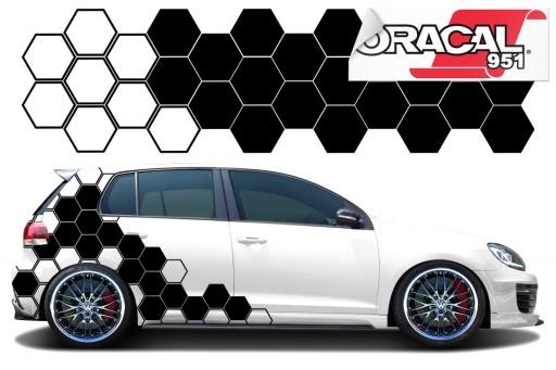Наклейки для авто тема HEXAGEN 60 шт 15 см 951