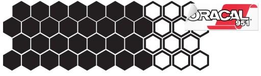 Наклейки для авто тема шестикутник 42шт 10см 951