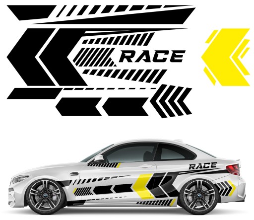 НАКЛЕЙКИ на авто, RACE MOTIVE, СТРЕЛКИ, 92x406см