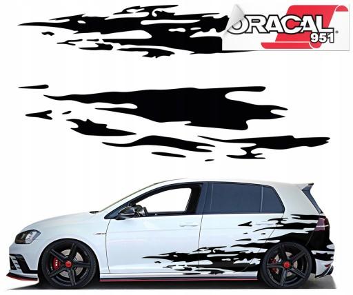 Наклейки для авто тема 4 листа цвета