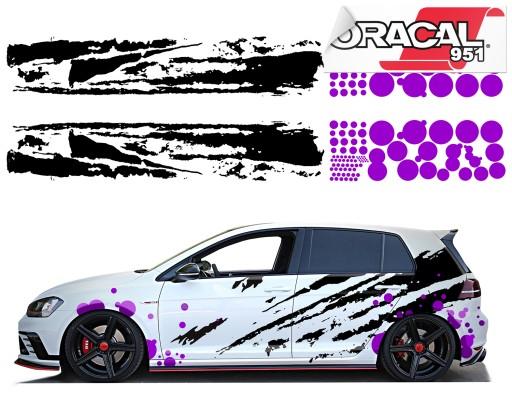 Наклейки для авто тема тягнути колеса 44X355CM 2X