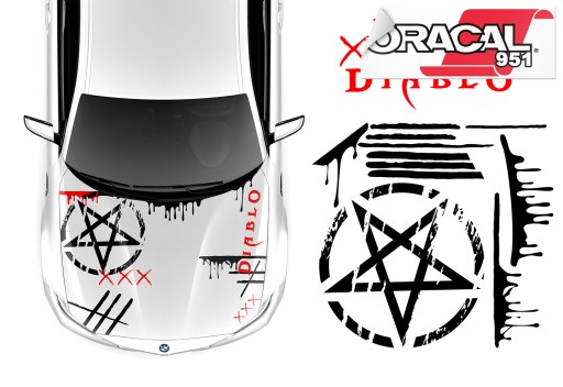 НАКЛЕЙКИ НА КАПОТ DIABLO МОТИВ СТРАМИ 93x128см